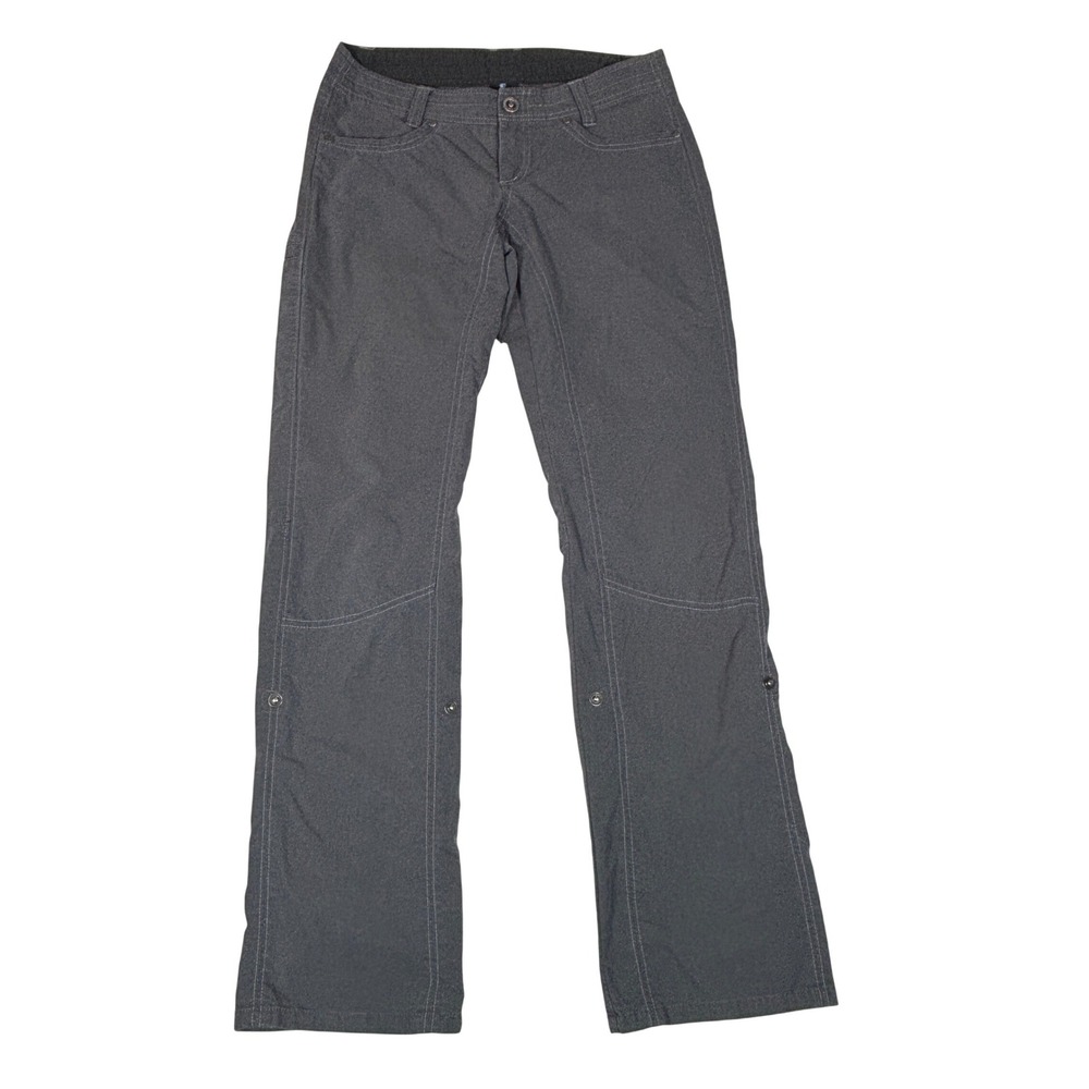 Kuhl Splash Roll Up Hiking Pants Womens 4 Reg Charcoal Gray Straight Leg Outdoor